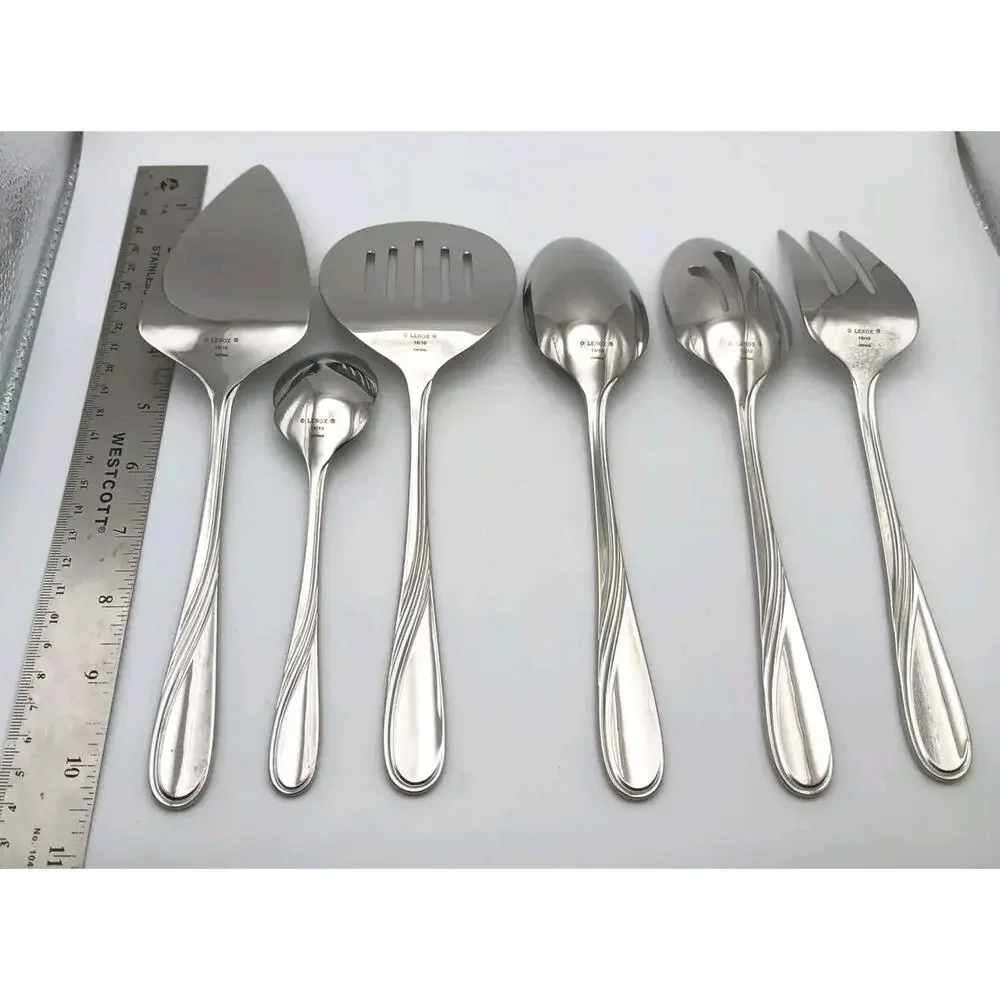 Lenox Summerville 6 Piece Serving Hostess Set 18/10 Stainless Flatware Vietnam